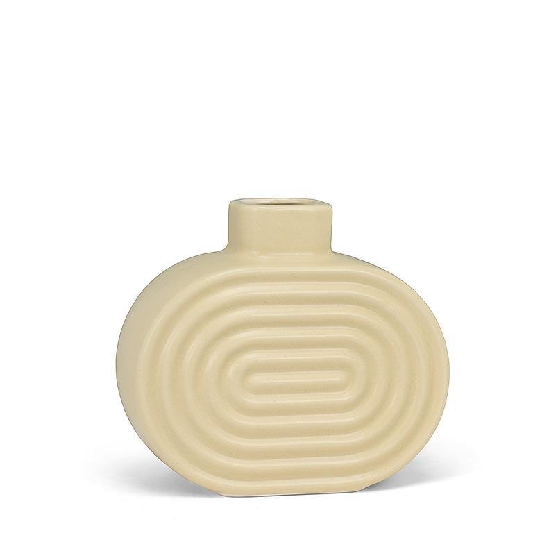 Ridged Single Oval Vase - Bloomfields