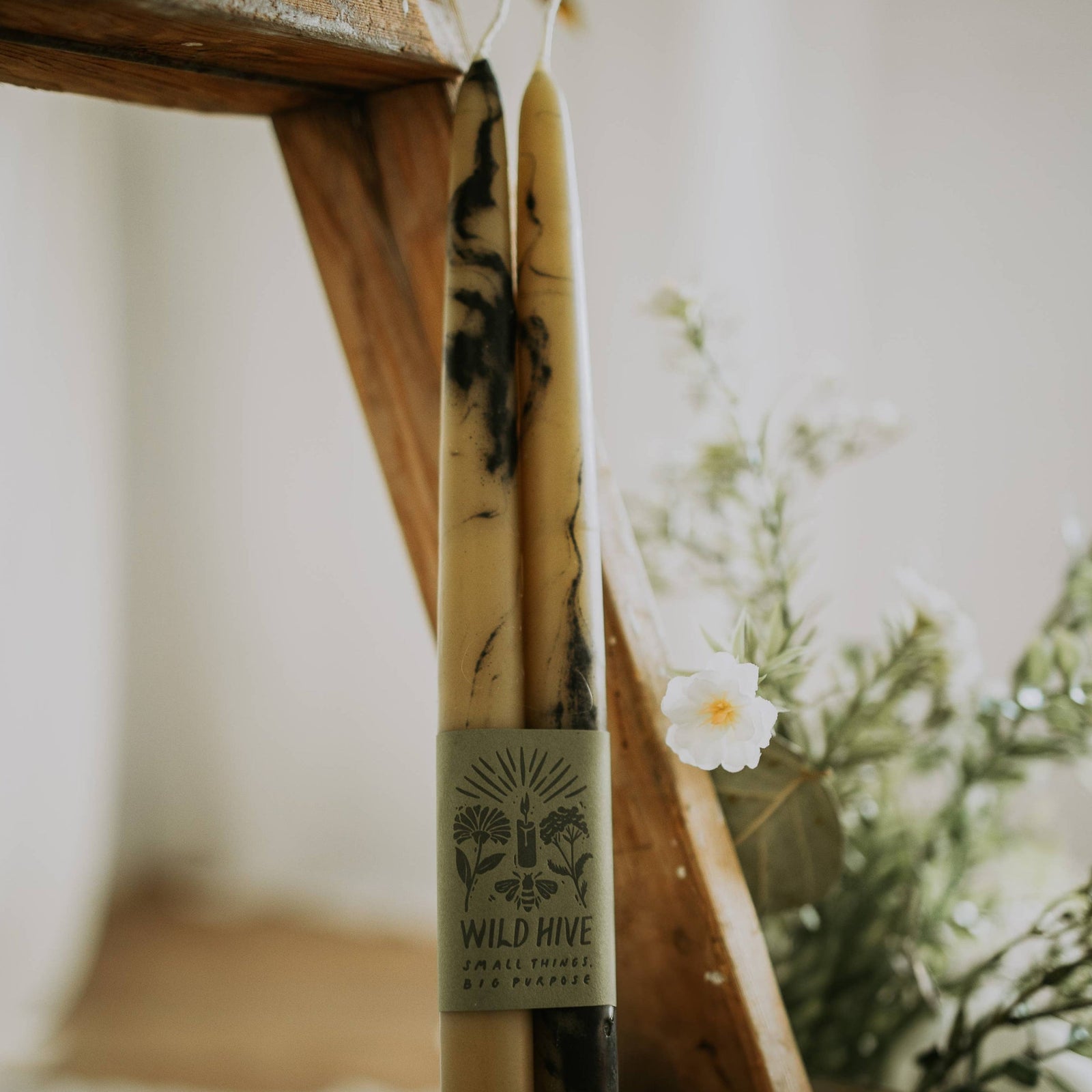 Smokey Beeswax Tapers - Bloomfields