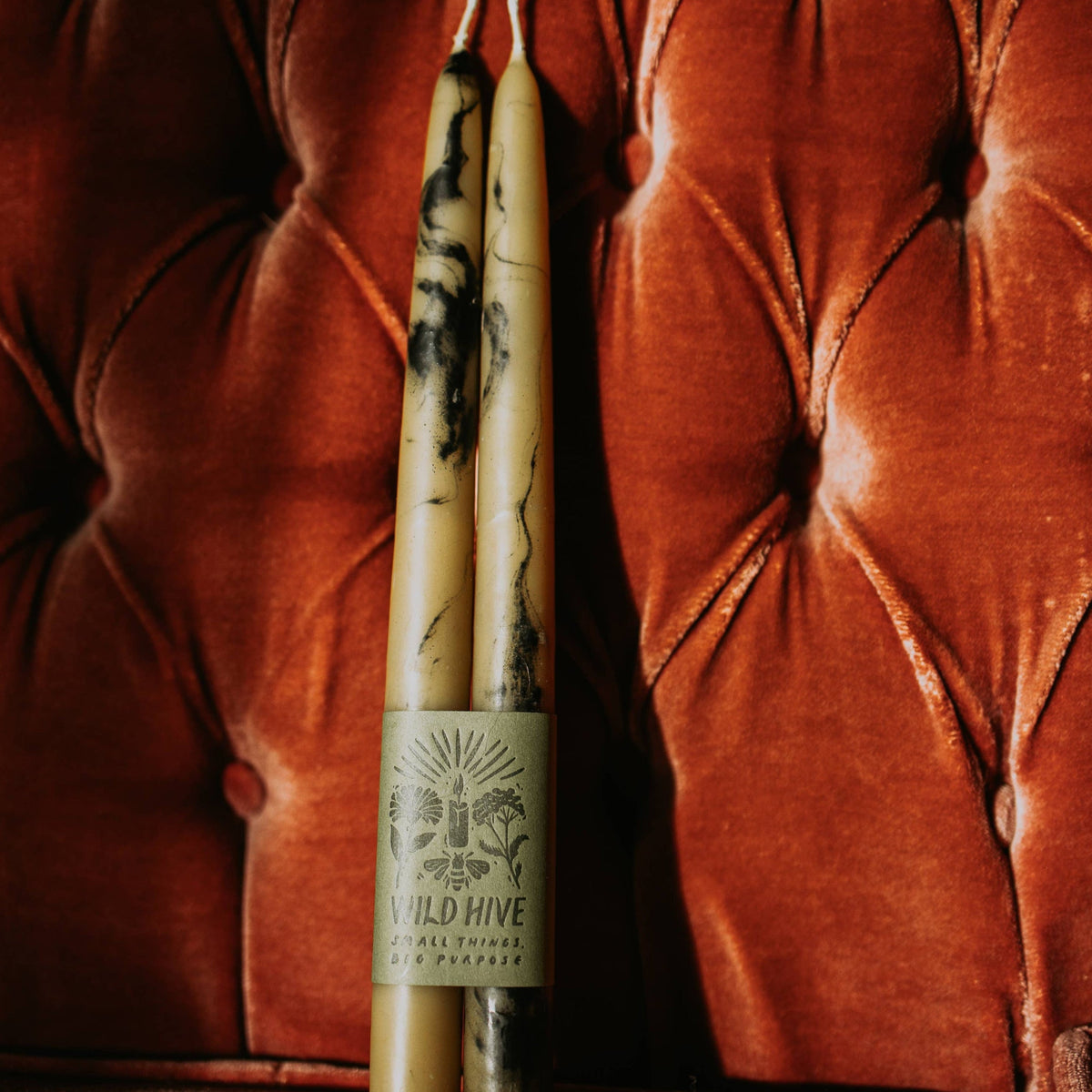Smokey Beeswax Tapers - Bloomfields