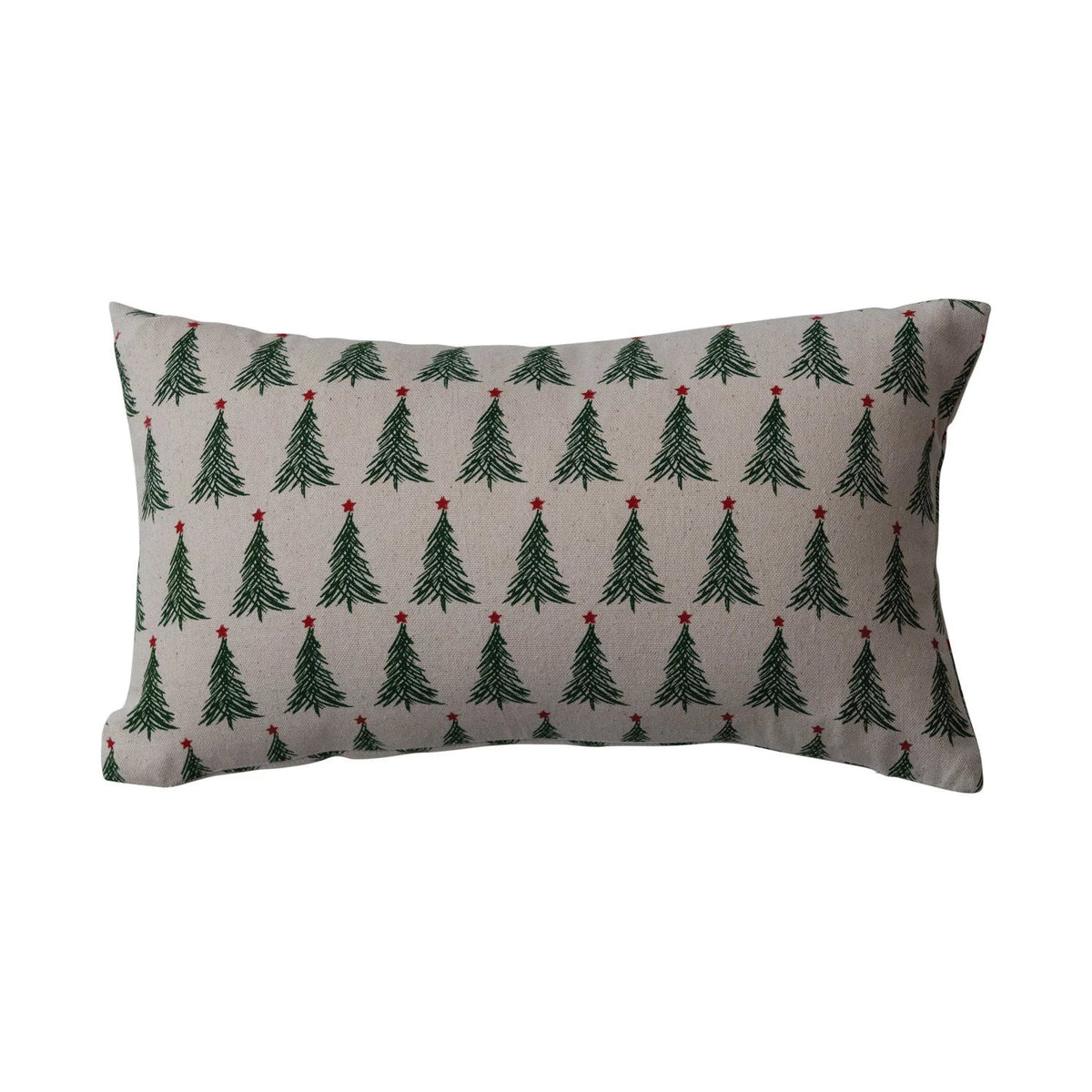 Stonewashed Cotton Lumbar Pillow: Evergreens - Bloomfields