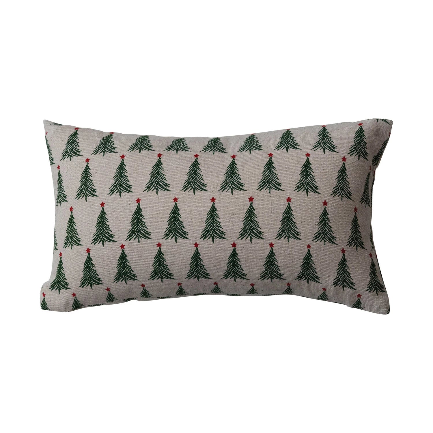 Stonewashed Cotton Lumbar Pillow: Evergreens - Bloomfields