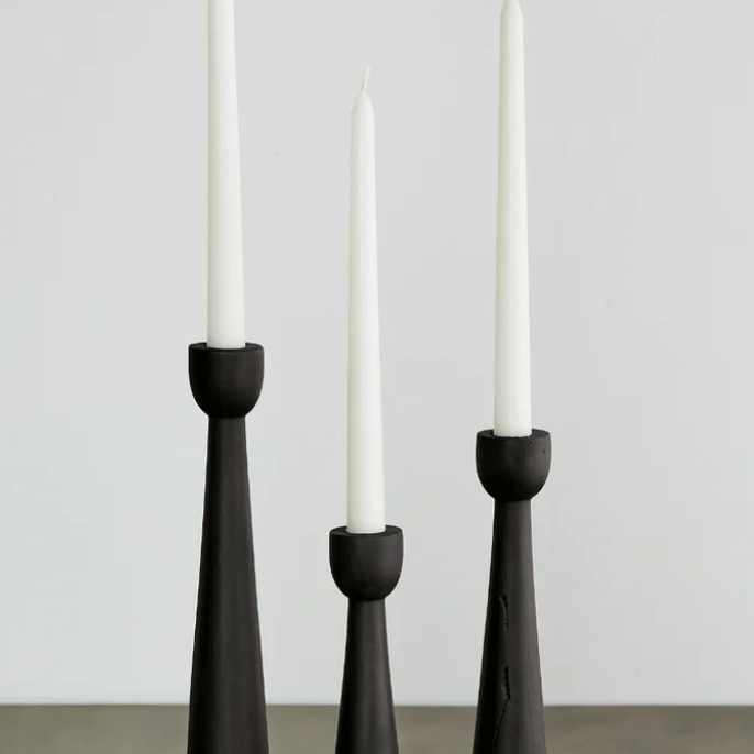 Tapered Candlestick Holder Black - Bloomfields