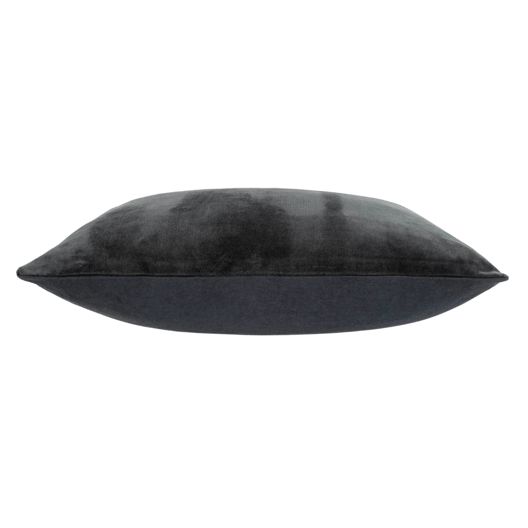 Vera Velvet Pillow Charcoal - Bloomfields