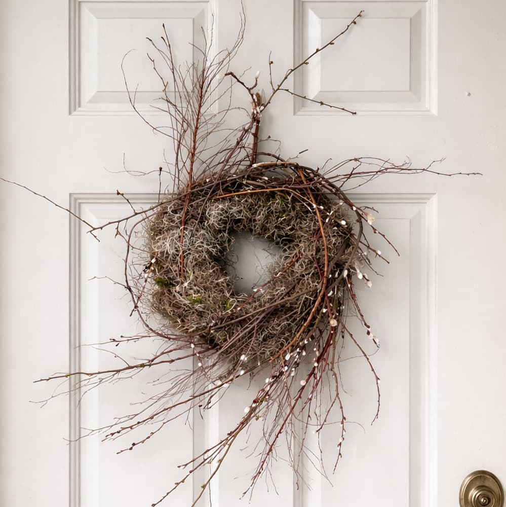 Wild Twig &amp; Moss Spring Wreath - Bloomfields