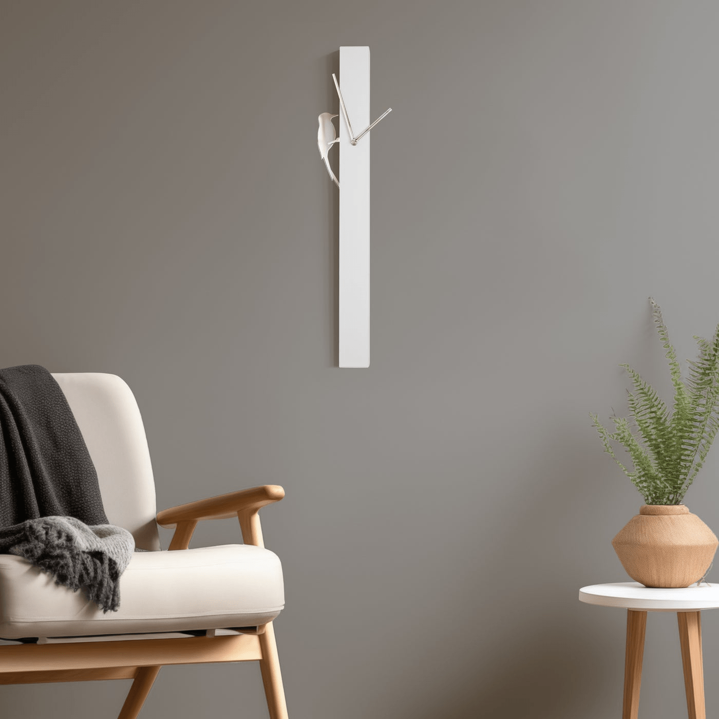 Woodpecker 25.75 Inch Tall Motion Bird Clock White - Bloomfields