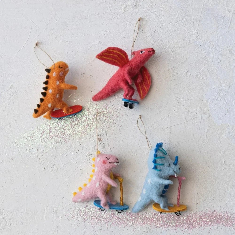 Wool Felt Dinosaur Ornament - Bloomfields