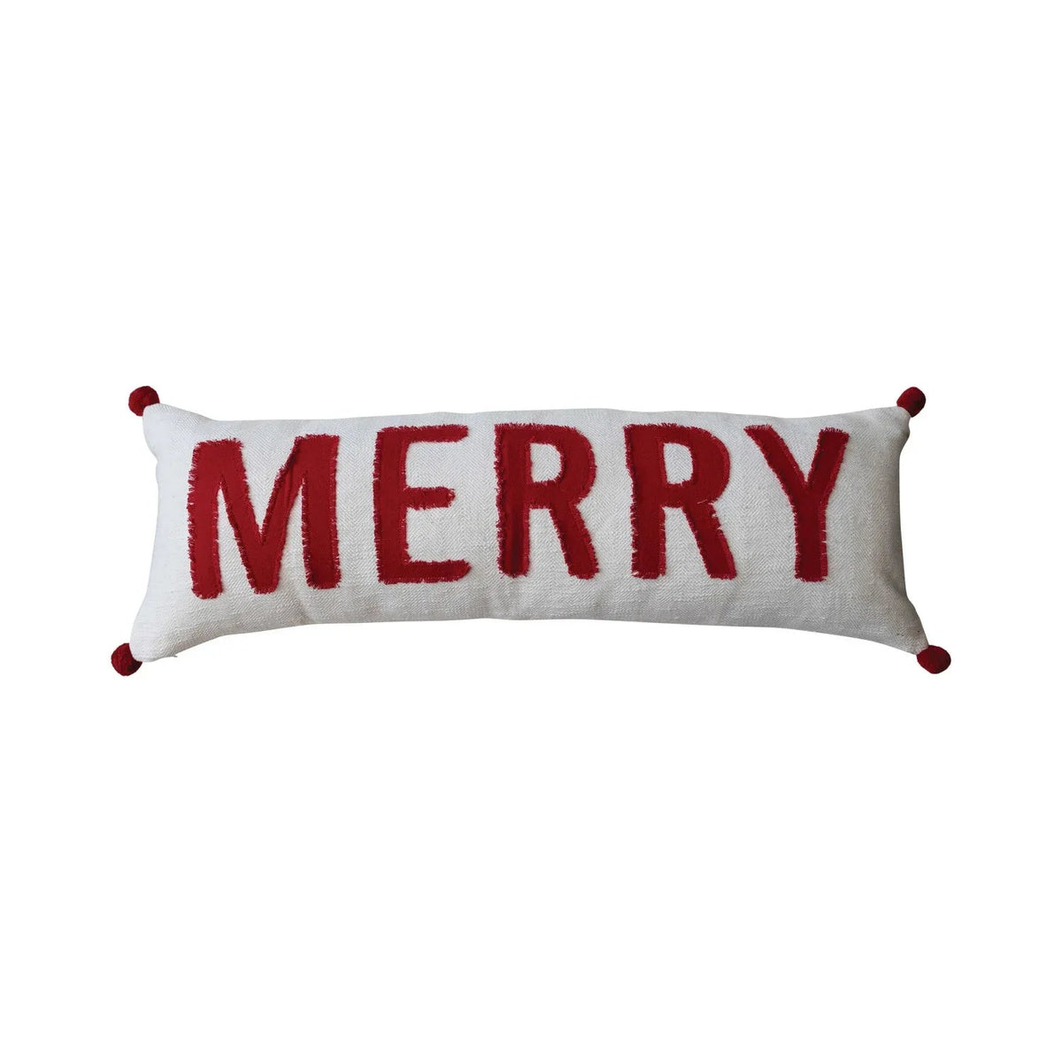 Woven Cotton Lumbar Pillow &quot;Merry&quot; - Bloomfields